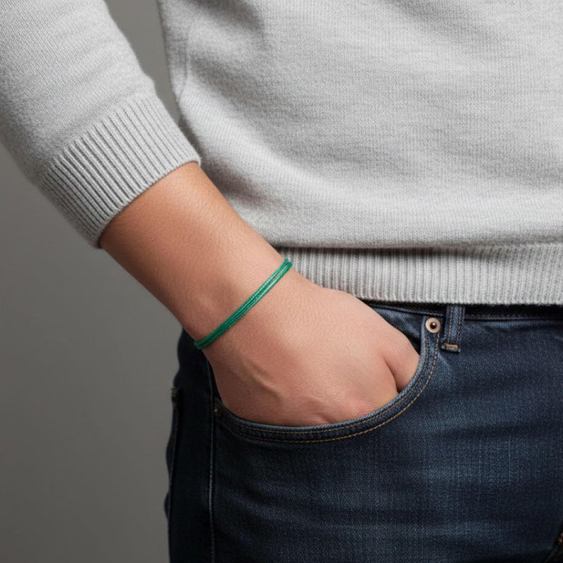 Luck Strings Adjustable Wax Nylon Cord Bracelet for Men Women Adult - Vegan Leather String | Unisex Waterproof Nautical & Surfer Style Friendship Gift, Minimalist - Image 5